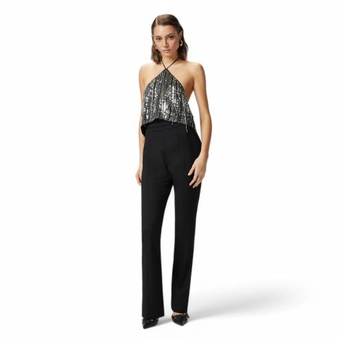 Pinko top corto in pailettes