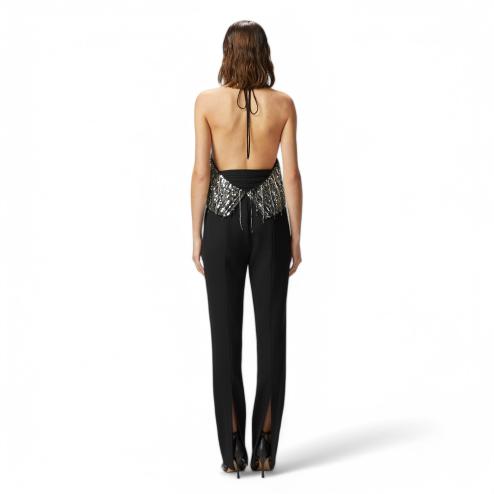 Pinko top corto in pailettes