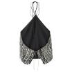 Pinko top corto in pailettes
