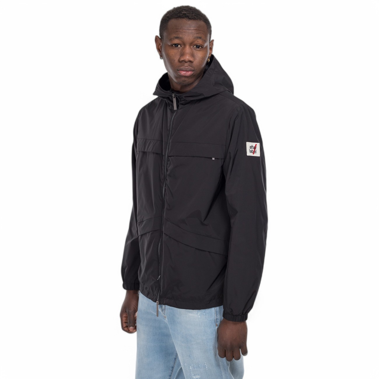 After Label kway jacket black