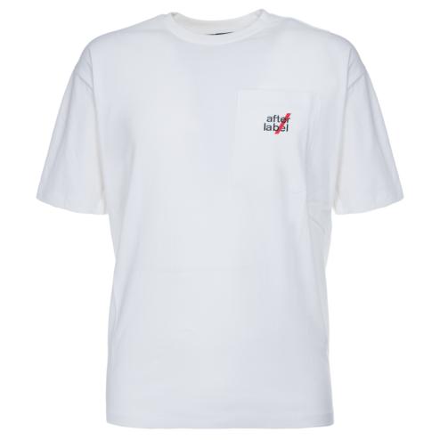 After Label t-shirt bianca
