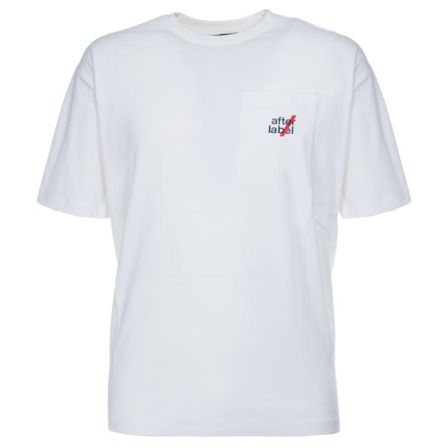After Label t-shirt bianca