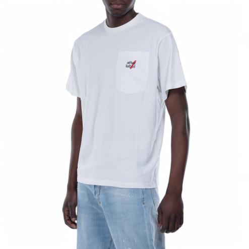 After Label t-shirt bianca