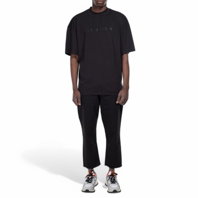 John Richmond t-shirt nera over logo 3D