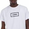 Les Hommes t-shirt bianca con logo nero