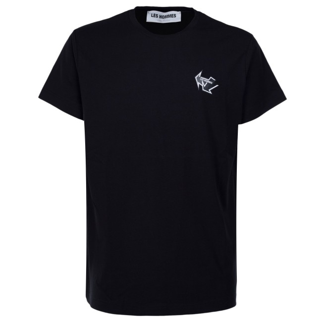 Les Hommes t-shirt nera con logo nero