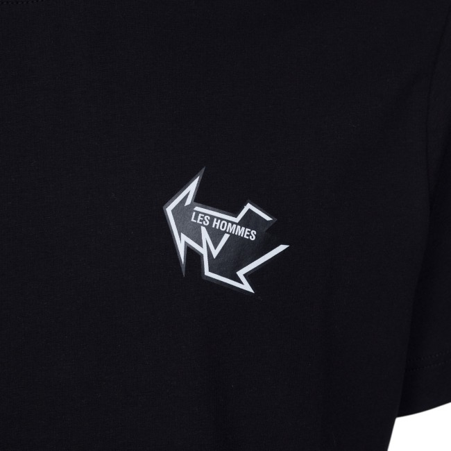 Les Hommes t-shirt nera con logo nero