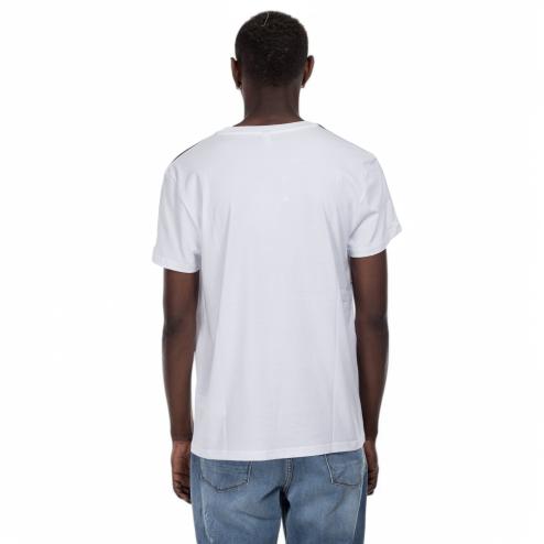 Moschino t-shirt bianca logo stripe