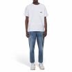Moschino t-shirt bianca logo swim nero