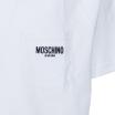 Moschino t-shirt bianca logo swim nero