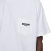 Moschino t-shirt bianca logo swim nero