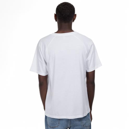 Moschino t-shirt bianca logo swim nero