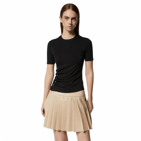 John Richmond t-shirt nera con bottoni