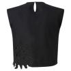 Pinko top nero con ricamo sangallo