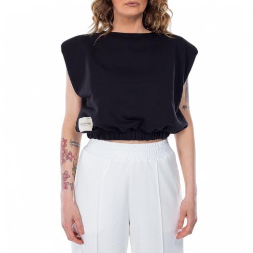 Alpha Industries felpa crop nera