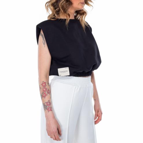 Alpha Industries felpa crop nera