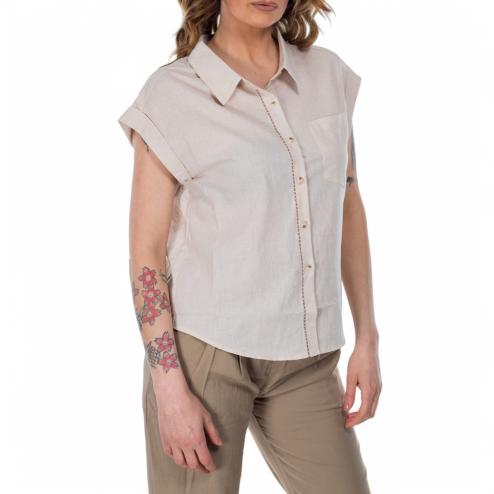 Artlove camicia in lino beige