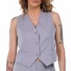 Hinnominate gilet grigio gessato