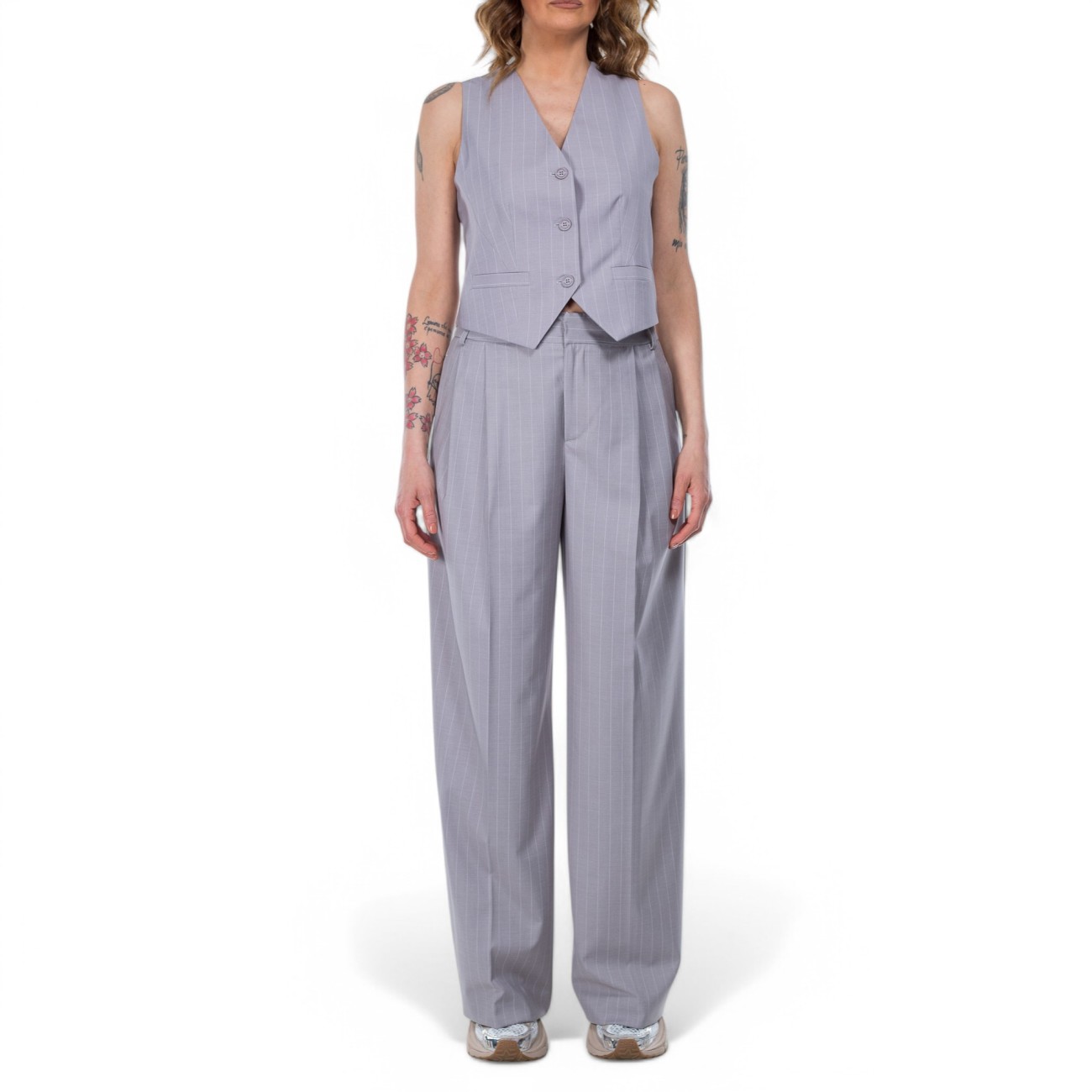 Hinnominate gilet grigio gessato