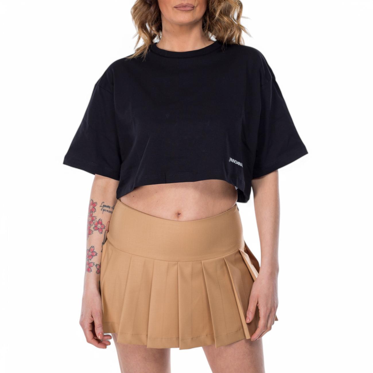 Hinnominate black t-shirt crop