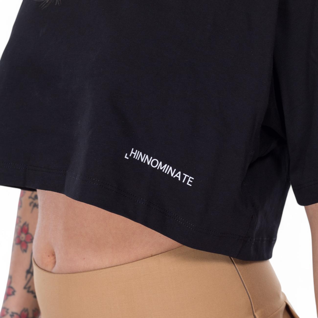 Hinnominate black t-shirt crop