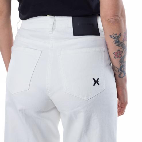 John Richmond jeans bianco a palazzo