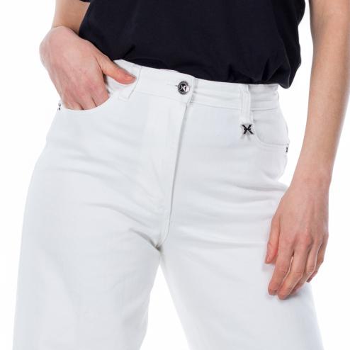 John Richmond jeans bianco a palazzo
