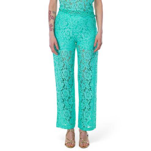 Nosecrets pantaloni verdi in pizzo