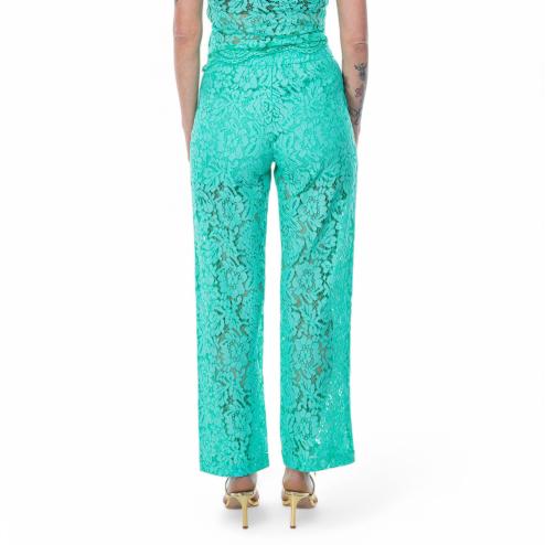 Nosecrets pantaloni verdi in pizzo