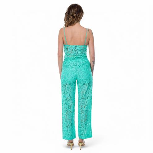 Nosecrets pantaloni verdi in pizzo
