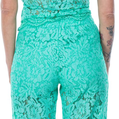 Nosecrets pantaloni verdi in pizzo