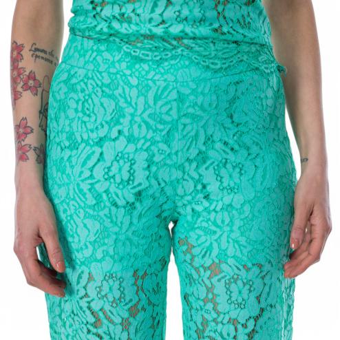 Nosecrets pantaloni verdi in pizzo