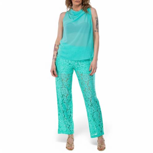 Nosecrets top verde con sciarpina