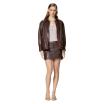 Pinko canotta a costine rosa in lurex