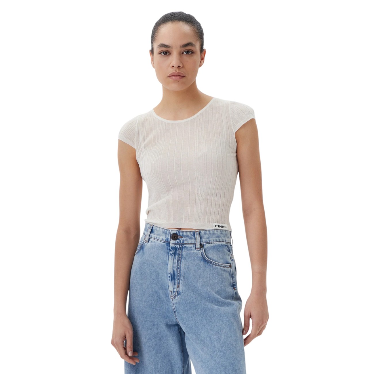 Pinko crop top in filo