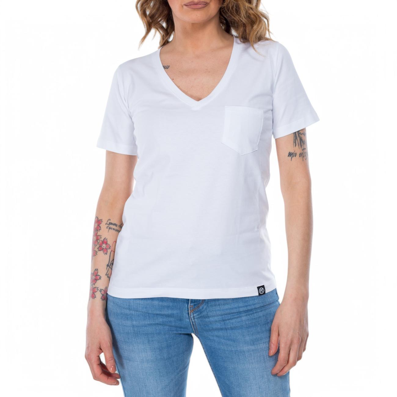 Reign maglia bianca scollo a v