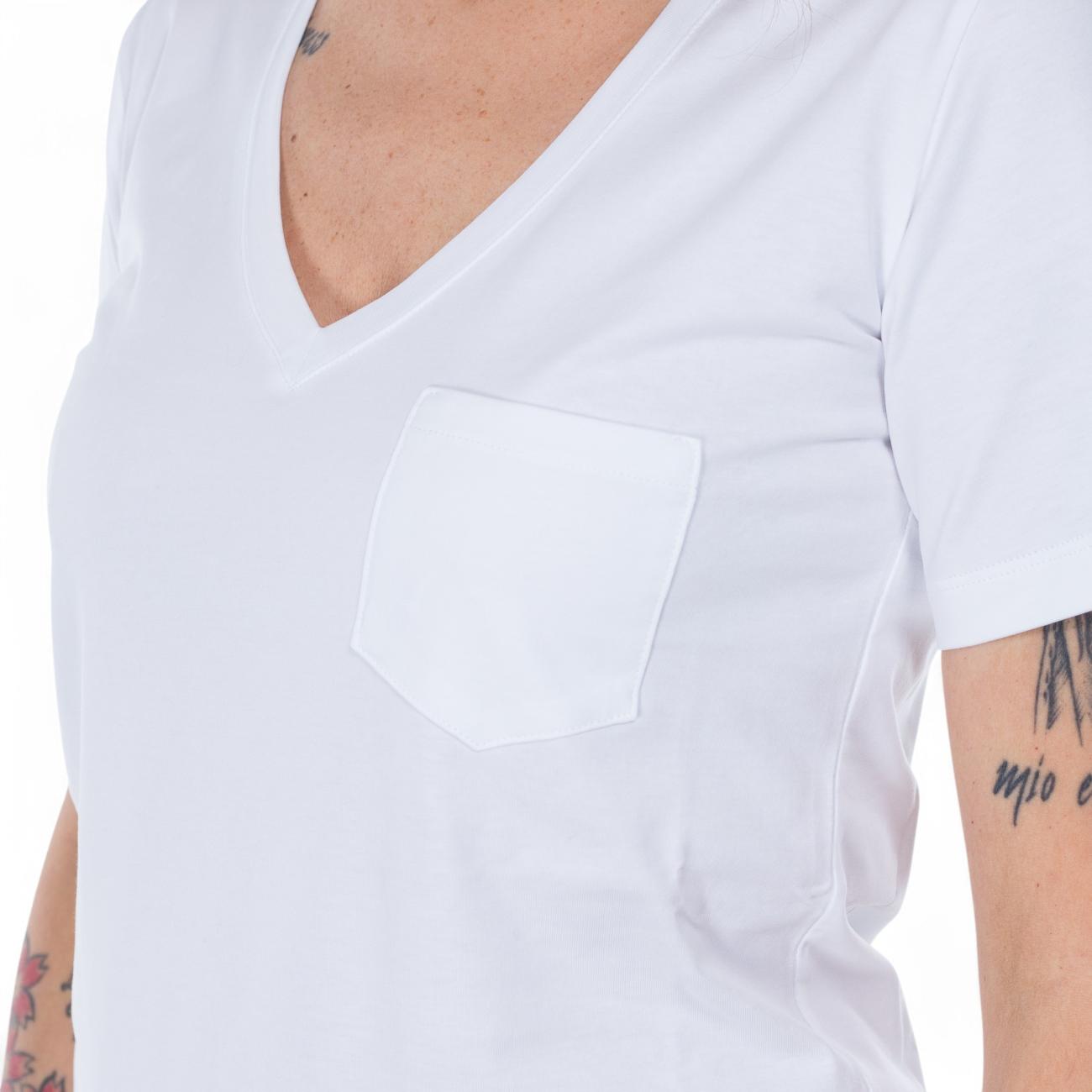 Reign maglia bianca scollo a v