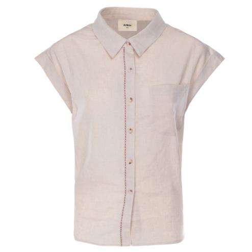 Artlove camicia in lino beige