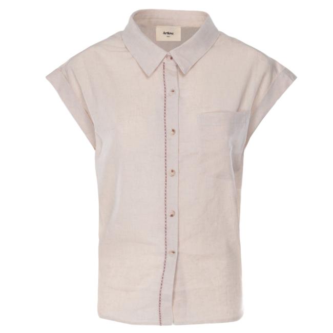 Artlove camicia in lino beige