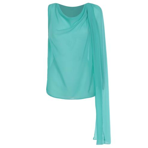Nosecrets top verde con sciarpina