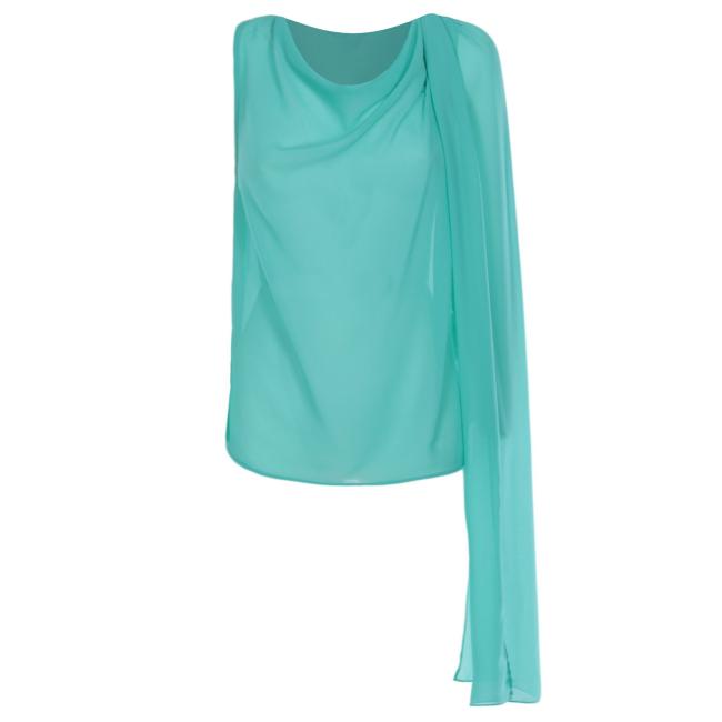Nosecrets top verde con sciarpina