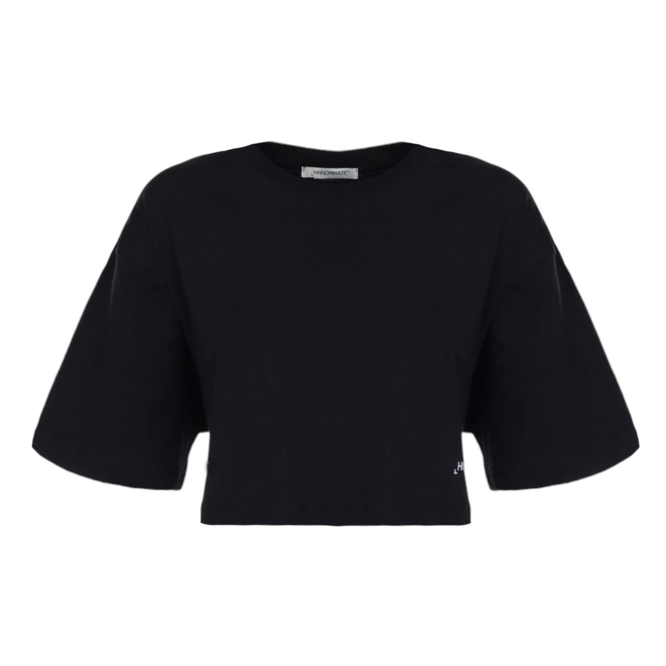 Hinnominate black t-shirt crop