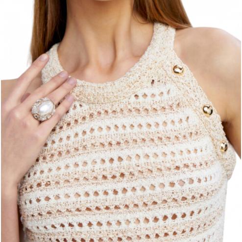 NoSecrets abito in maglia beige