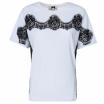 Nosecrets t-shirt bianca con pizzo laterale