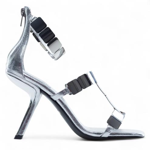 Jeffrey Campbell sandali tacco Ascend argento