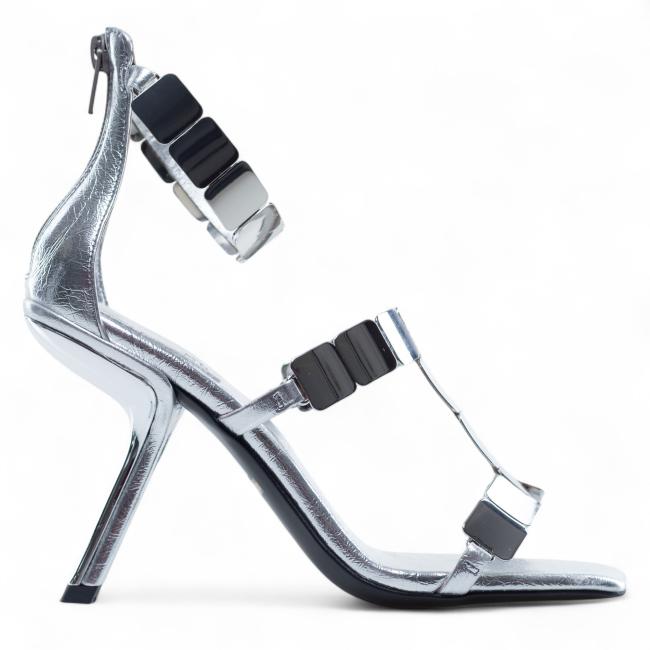 Jeffrey Campbell sandali tacco Ascend argento