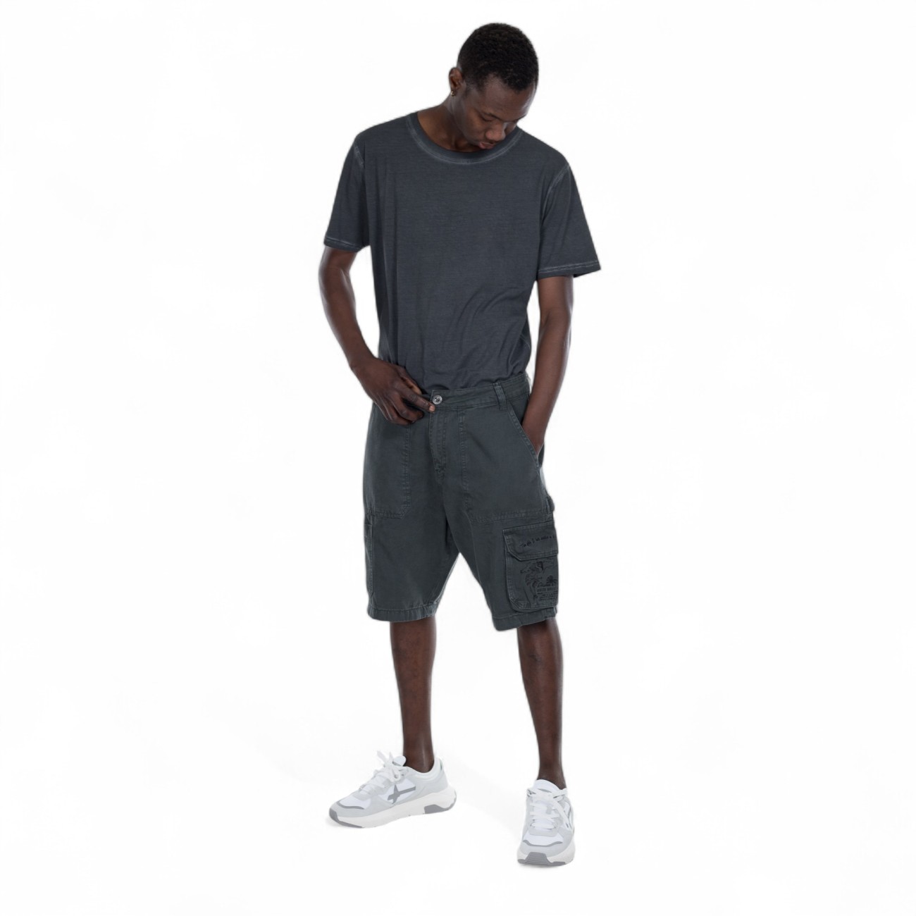 Alpha Industries short grigio con tasconi