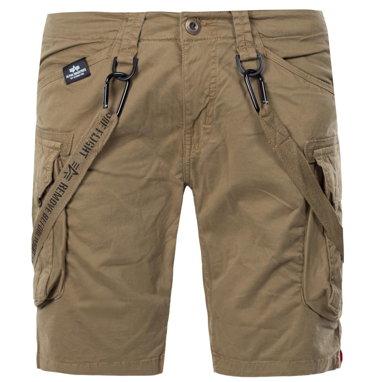 Alpha Industries short verde con tasconi