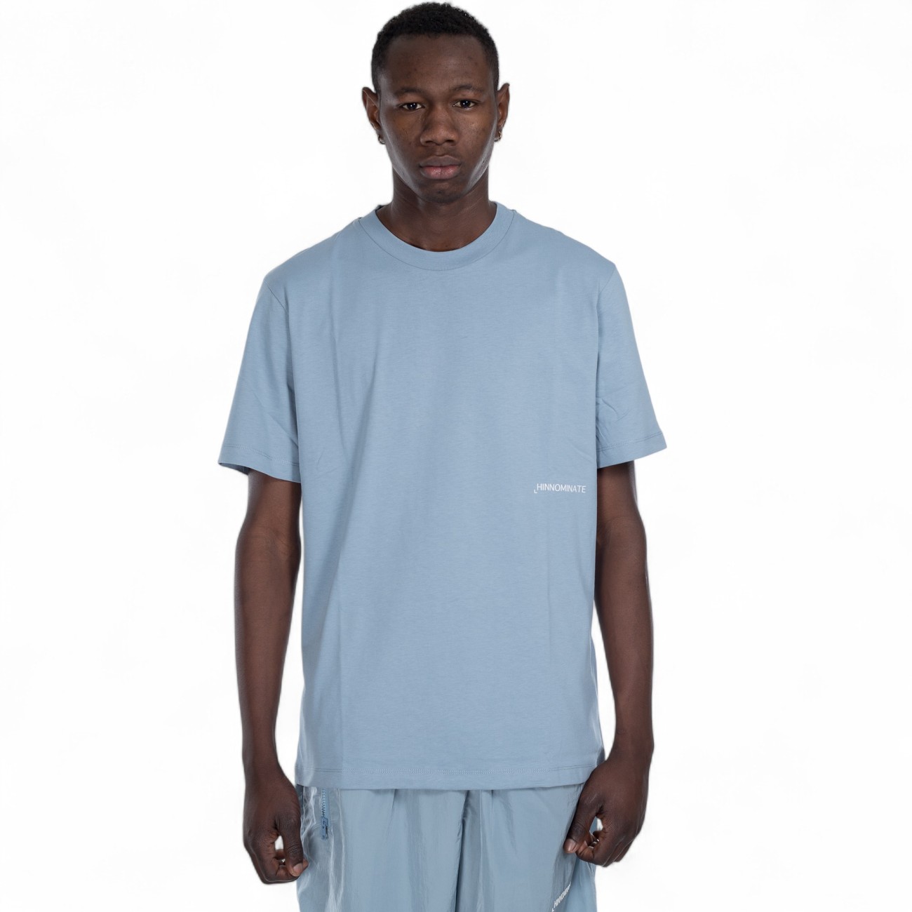Hinnominate t-shirt azzurra logo bianco