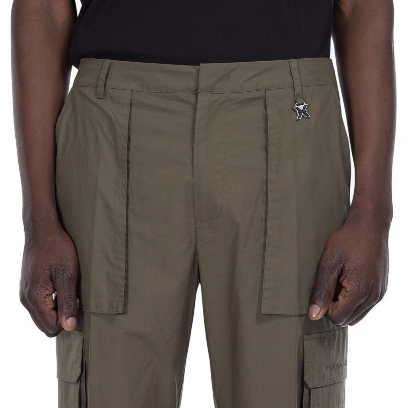 John Richmond cargo pants green